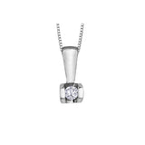 10k White Gold Diamond Necklace