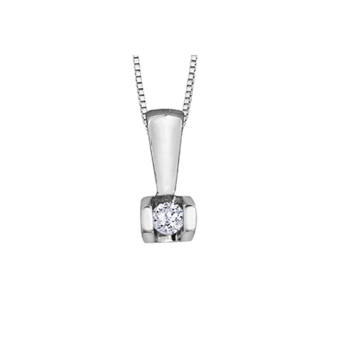 10k White Gold Diamond Necklace