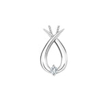 10k White Gold Diamond Necklace