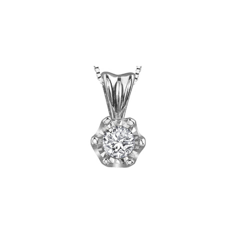 10k White Gold Diamond Necklace