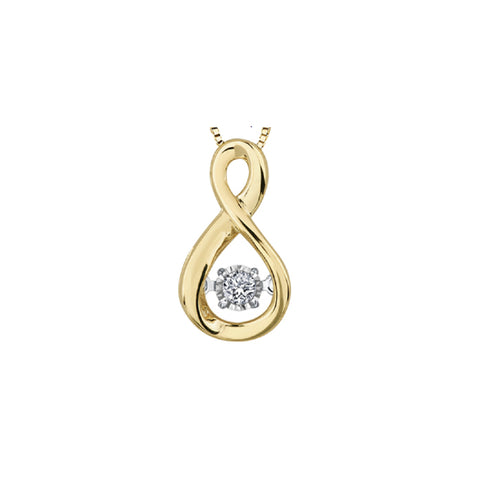 10k Yellow Gold Diamond 'Pulse' Necklace