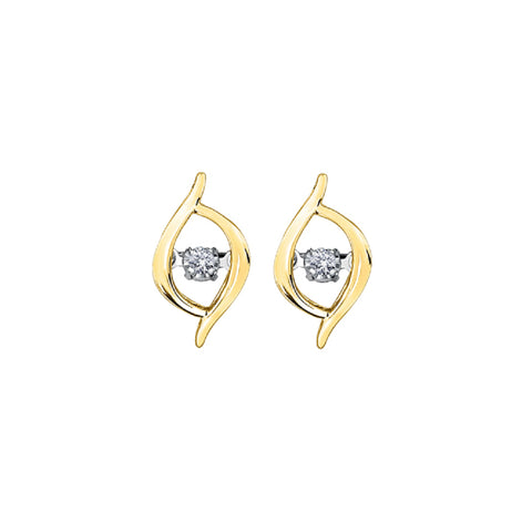 10k White Gold Diamond Stud Earrings