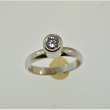 14k White Gold 0.20ctw Diamond Solitaire Ring