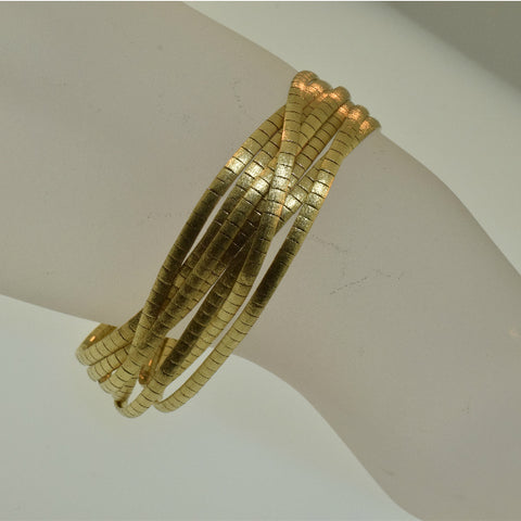 14k Yellow Gold Fancy 7 Strand Bracelet