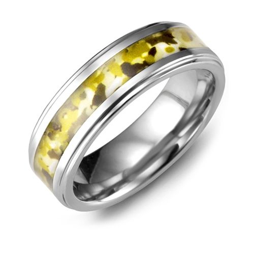 Mens Tungsten & Camo Band