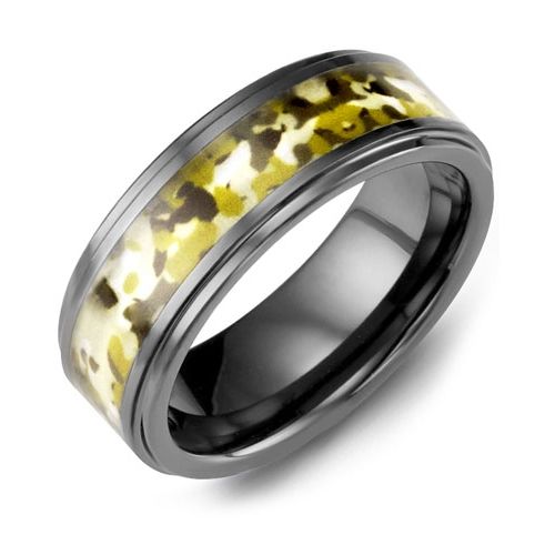Mens Ceramic & Camo Band