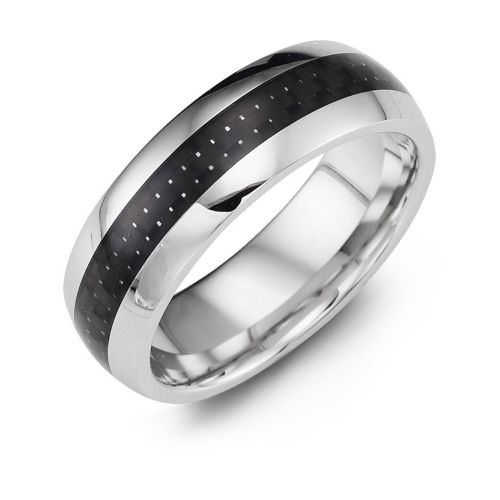 Mens Cobalt & Carbon Fiber Band
