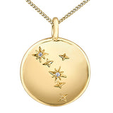 10k Yellow Gold Zodiac Diamond Pendant