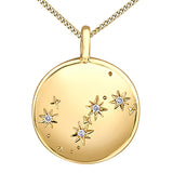 10k Yellow Gold Zodiac Diamond Pendant