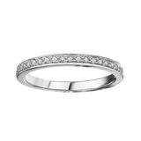 10k White Gold & Diamond Stackable Ring