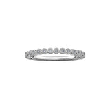 10k White Gold & Diamond Stackable Ring