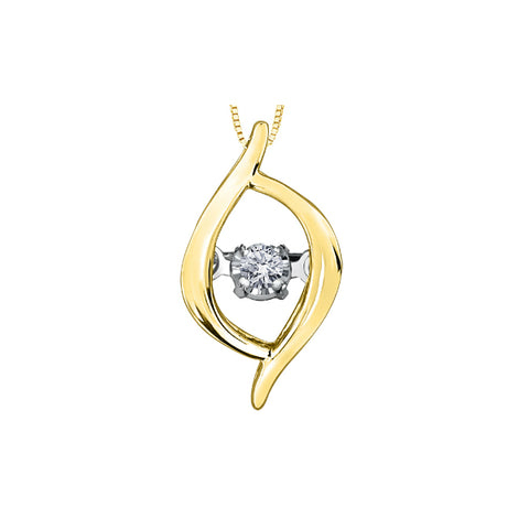 10k Yellow Gold & Diamond 'Pulse' Necklace