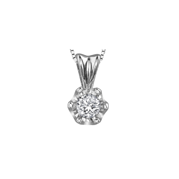 10k White Gold Diamond Necklace