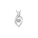 10k White Gold Diamond 'Pulse' Necklace