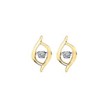 10k Yellow Gold Diamond 'Pulse' Earrings