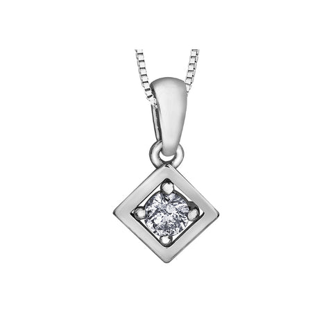 10k White Gold Diamond Necklace