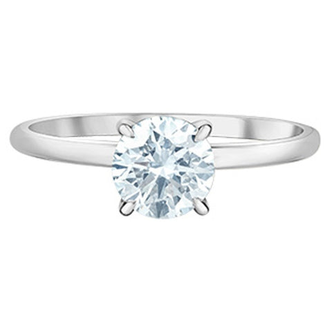 14k White Gold 0.75ctw Halo Engagement Ring