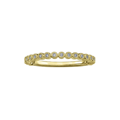 10k Yellow Gold & Diamond Stacklable Ring
